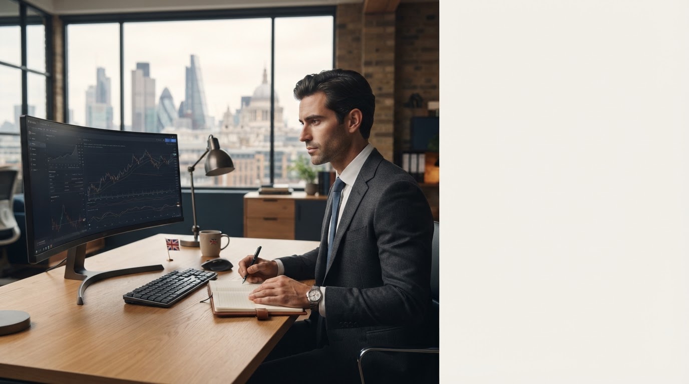 Lumyrix Scalar AI adaptive investment methodology represented through a calm, considered financial workspace